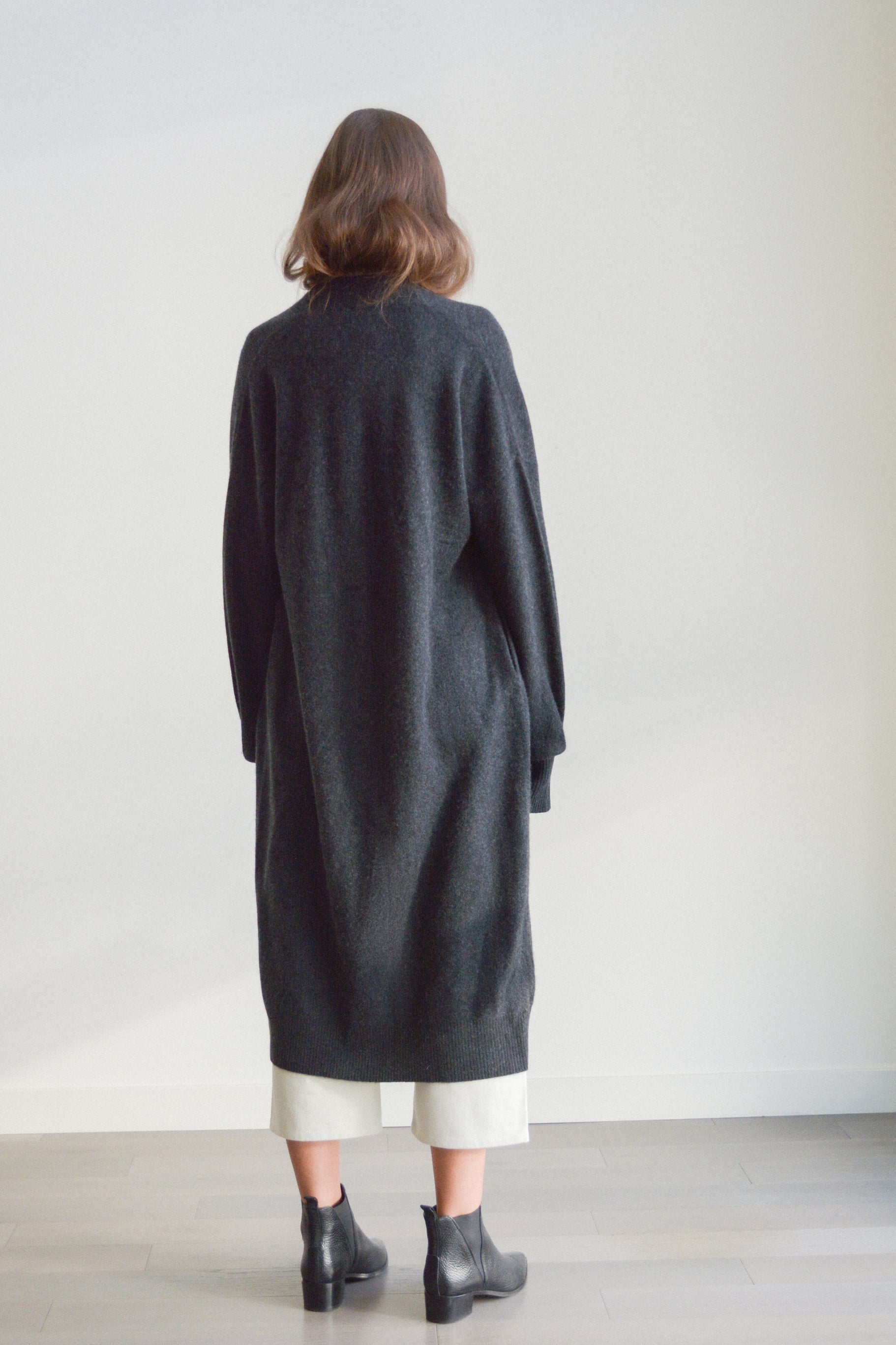 Oversized fit that hits below the knees