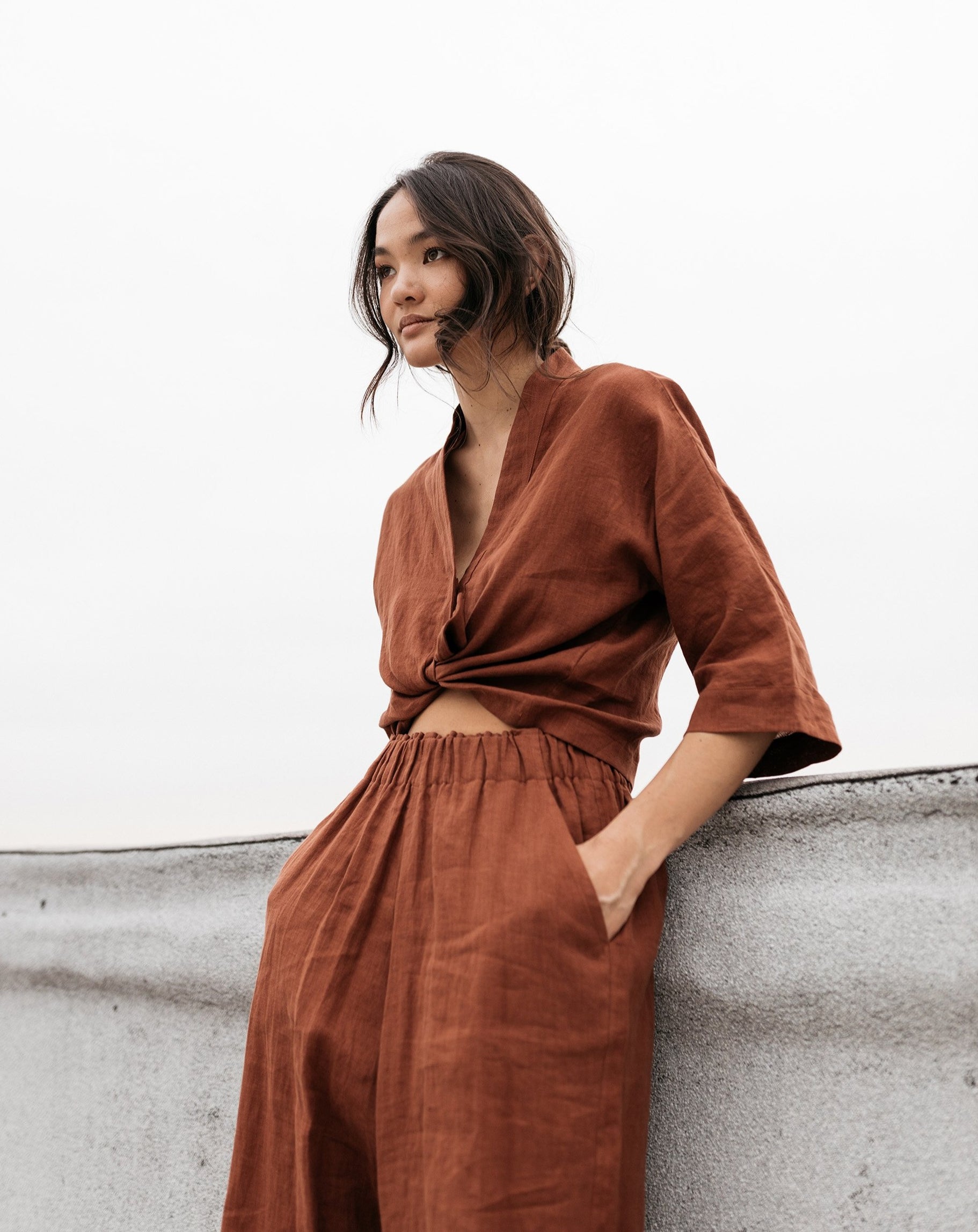 Rumination Shirt in Red Clay