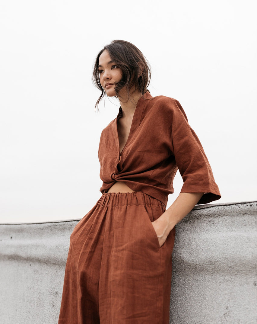 Rumination Shirt in Red Clay